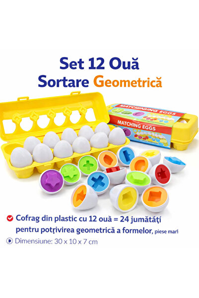 OEM Set educațional de sortare a ouălor geometrice, cu 12 piese