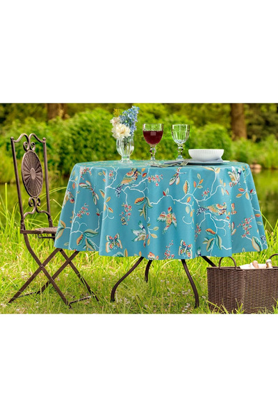 Madame Coco Violet PVC Stolnjak - Indigo - 140 cm