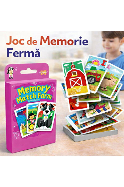 OEM Joc de memorie cu animale de la fermă – 55 de cărți durabile