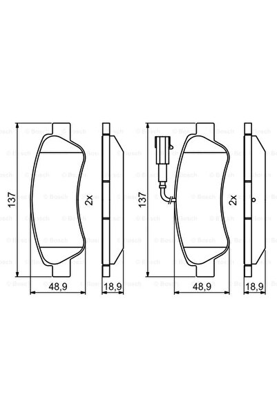 Bosch Set plăcuțe de frână, frână cu disc 0 986 494 994