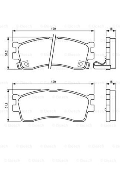 Bosch Σετ τακάκια φρένων, δισκόφρενο 0 986 494 144