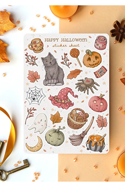 LABELOVE Happy Halloween Sticker Set A5 – Halloween Themed Decorative Stickers
