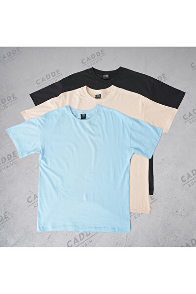 caddekombin Women's 3-Pack T-Shirt 100% Cotton Crew Neck Comfortable Fit Blue...