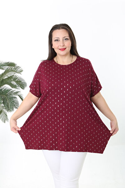 XL Modam Women's Si̇m D Patterned Plus Size Tunic