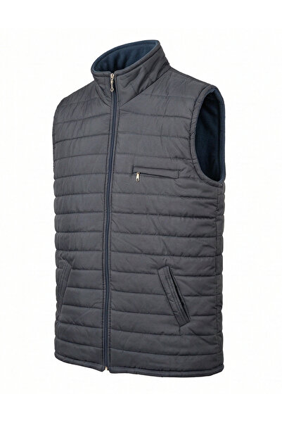 R+ Atelier Füme Polar Astarlı Su Geçirmez Kapitone Yelek - Rüzgar Geçirmez Di...