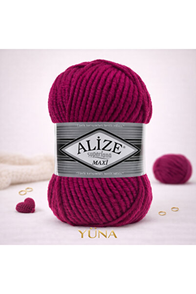 Alize Süperlana Maxi Thick Winter Knitting Yarn 649 Ruby