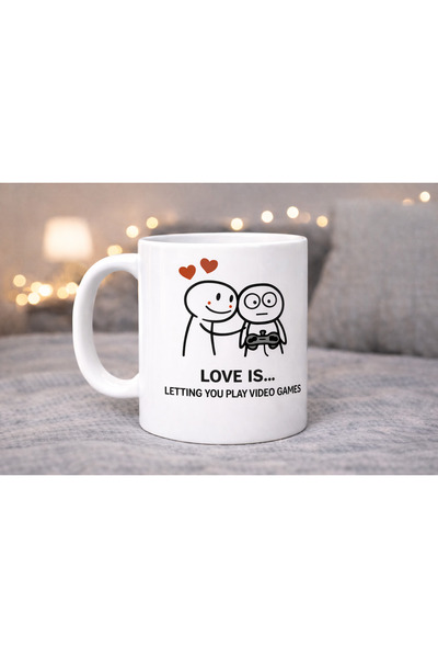 OEM Personalized mug, Love is… Letting you play video games