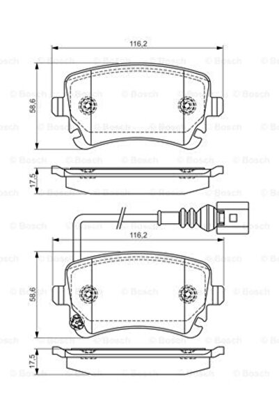 Bosch Set plăcuțe de frână, frână cu disc 0 986 495 094