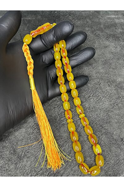 Mos Tespih High-Quality Beaded Collection Amber Prayer Beads with String Tassel