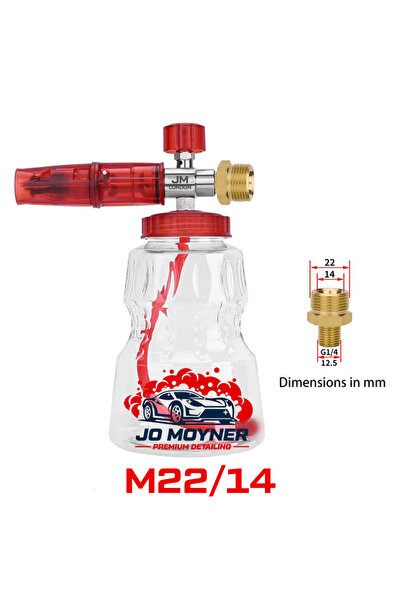 Jo Moyner GT5 Foam Lance M22/14 Cihazlar İle Uyumlu Köpük Yapıcı Aparat 1L Kö...