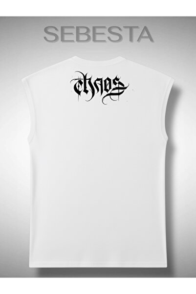 Sebesta Fashion Chaos Printed Cotton Lu 0 Yaka Premium Oversized Sportsman Top