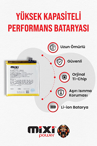 mixipower Oppo RENO 2Z Uyumlu Tam Kapasite Batarya 1 Yıl Garantili