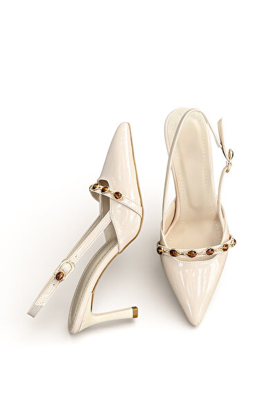 Elexus Γυναικείο λουστρίνι με λεπτομέρεια από πέτρινη πόρπη και στιλέτο