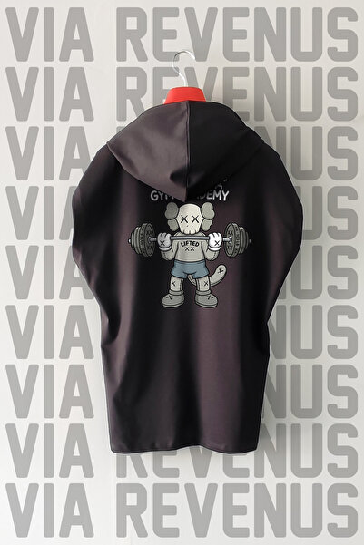 Vordevia Kaws Gym Academy Μπροστινό και Πίσω με τύπωμα Zero Sleeves με κουκού...