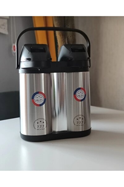 Home 3 Bardaklı Termos hediyeli (0.50 ml) Paslanmaz çelik 2+2 LT İkili Termos...