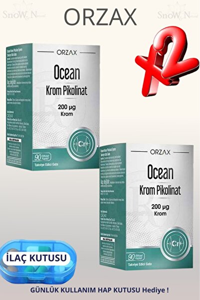 Ocean Chromium Picolinate (Chromium Picolinat) 200Mcg 60 Capsules 2 Pcs + Pil...