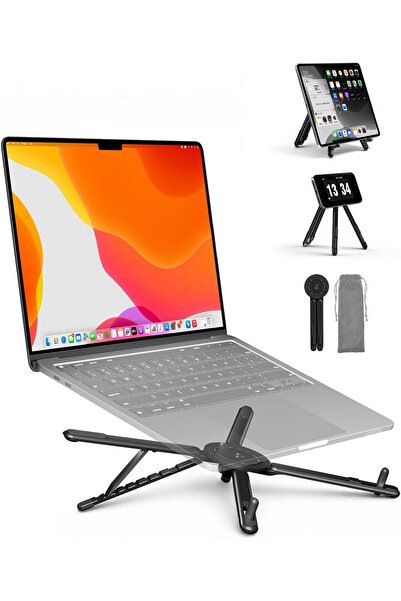 Deppo Trend حامل معدني متوافق مع ماك بوك/آيباد/الكمبيوتر المحمول/التابلت/الآي...