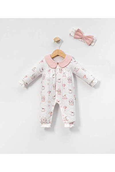 Momercy Baby Girl Carousel and Balloon Printed Peter Pan collar Jumpsuit and ...
