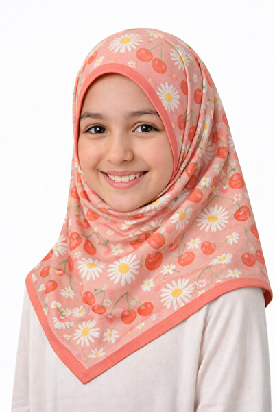 synshop Cherry Blossom Young Girls' Women's Cotton Piece Scarf Headscarf Dail...