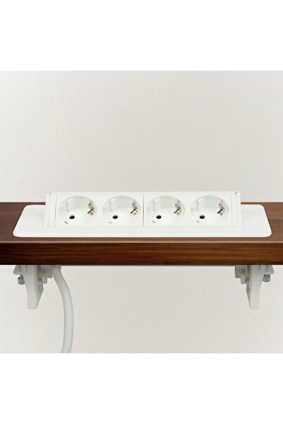 DELIGHT Hidden socket – 4 outlets – Folding design – white