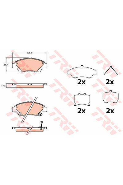 TRW Set of brake pads, disc brake GDB3643