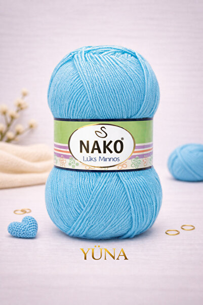NAKO Luxury Minnoş Knitting Yarn 4041 Baby Blue