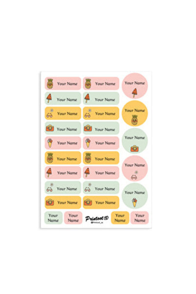 Printoot Summer Stickers Featuring Artistic Ice Cream Icons and High-Quality ...