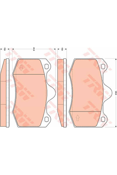 TRW Set of brake pads, disc brake GDB1852