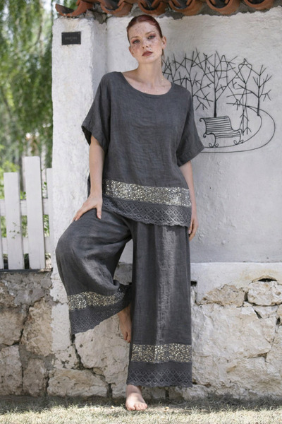 MENSAR OTANTİK Linen Sequin Set