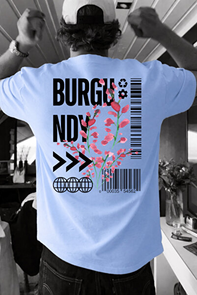 LORVEX T-Shirt Comfortable Fit 100% Cotton Lu Oversized Burgu Printed T-Shirt