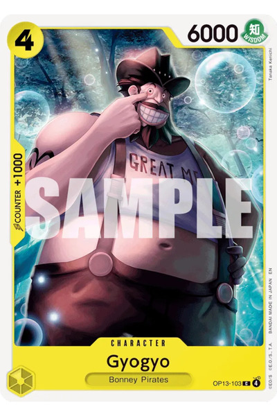 Bandai TCG One Piece Gyogyo Op13-103 Licensed Game Card (En)