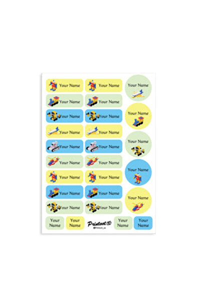 Printoot Lego Theme Stickers Featuring Artistic Building Toy Icons and High-Q...
