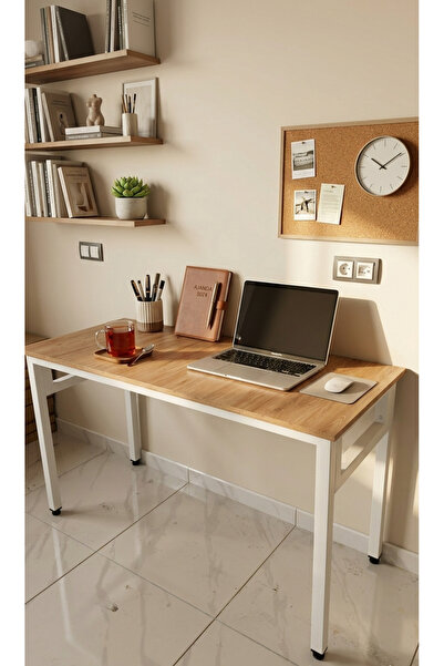 ROBOKİT Çam/Beyaz 120x60 Çalışma Masası, Bilgisayar Masası, Ofis Masası, Meta...