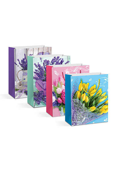 FAMİLY Gift bag - paper - 178 x 102 x 228 mm - 4 types/pack