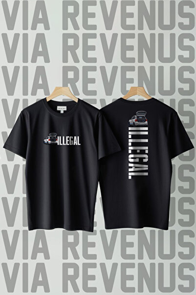 Vordevia Illegal - Modified Laws B Printed Crew Neck Loose Fit 100% P Cotton ...