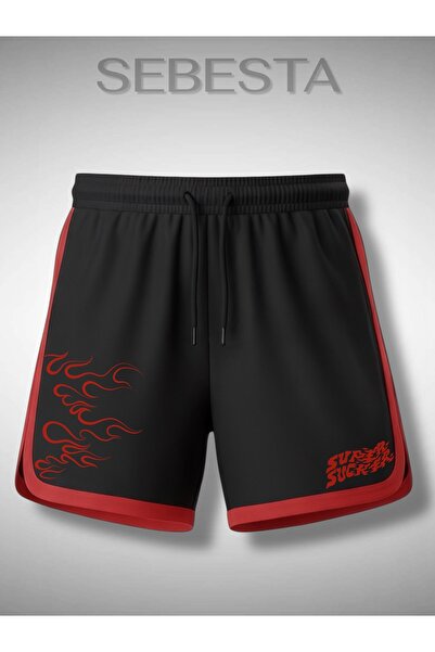 Sebesta Fashion Super  Printed Premium Jarse Piped Sportsman Shorts