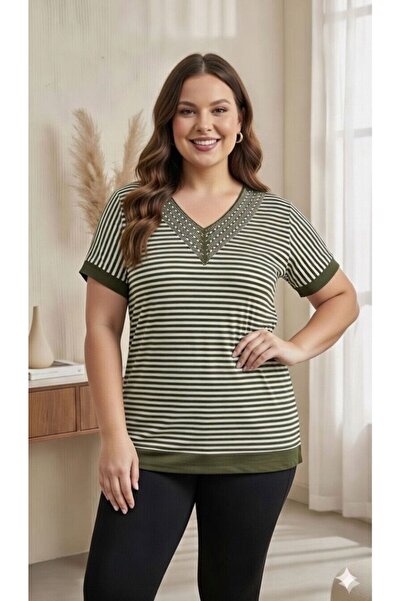 Vinola Plus Size Viscose Combed Fabric Comfortable Cut High Quality Stone Det...