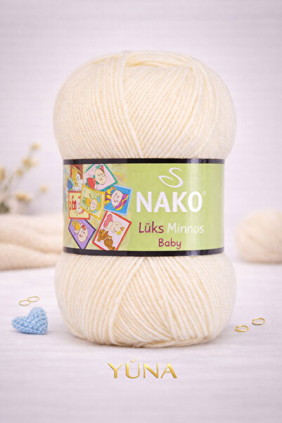 NAKO Luxury Minnoş Knitting Yarn 99064 Ecru