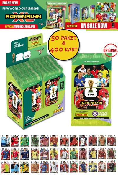 TOYFEST World Cup Fifa 2026 Panini Adrenalyn XL Collection Card Booster 50 Pa...