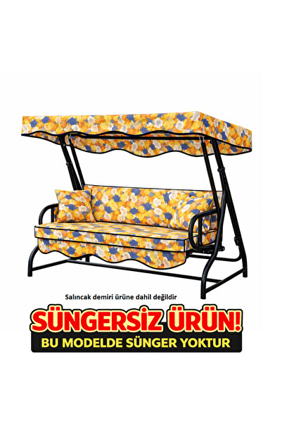 batu tekstil 3 Kişilik Salıncak Minderi Takımı SÜNGERSİZ- Salıncak Oturma Kıl...