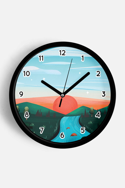 JHAAR Abstract - Boem - Natură - Ceas de perete modern cu vedere la mare - 35...