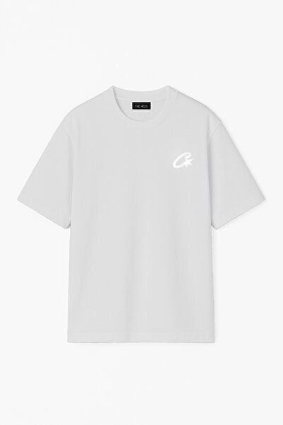 THE RULE Unisex Corteiz C Printed Oversized %100 Cotton Wide Cut Textured Cre...