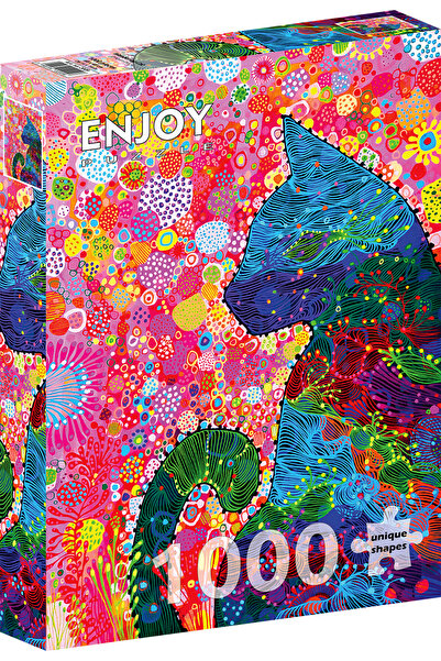 Enjoy Puzzle Пъзел 1000 части Насладете се на скитащата котка