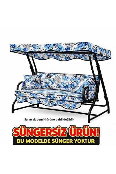 batu tekstil 3 Kişilik Salıncak Minderi Takımı SÜNGERSİZ- Salıncak Oturma Kıl...