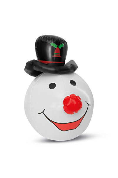FAMİLY Inflatable snowman head - with red/blue LED
