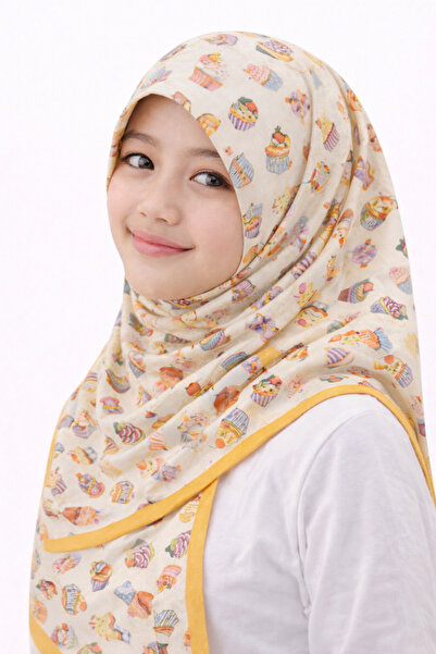 synshop Cap Cake Ice Cream Young Girls Children Women Cotton Pcs Scarf Headsc...