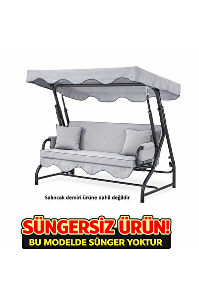 batu tekstil 3 Kişilik Salıncak Minderi Takımı SÜNGERSİZ- Salıncak Oturma Kıl...