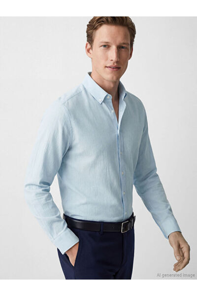LC Waikiki Regular Fit Textured Men's Shirt