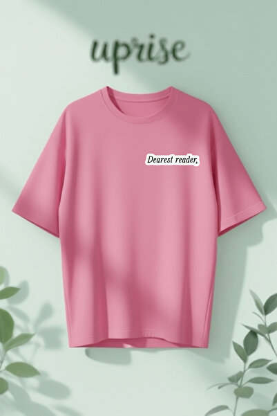 Vordevia Tricou supradimensionat din bumbac imprimat, cu mesajul „Dragă Cititor”