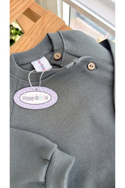 Happy Moon Bebek kıyafetleri hediyelik ikili takım eşofman sweat üst şalvar alt pamuklu rahat